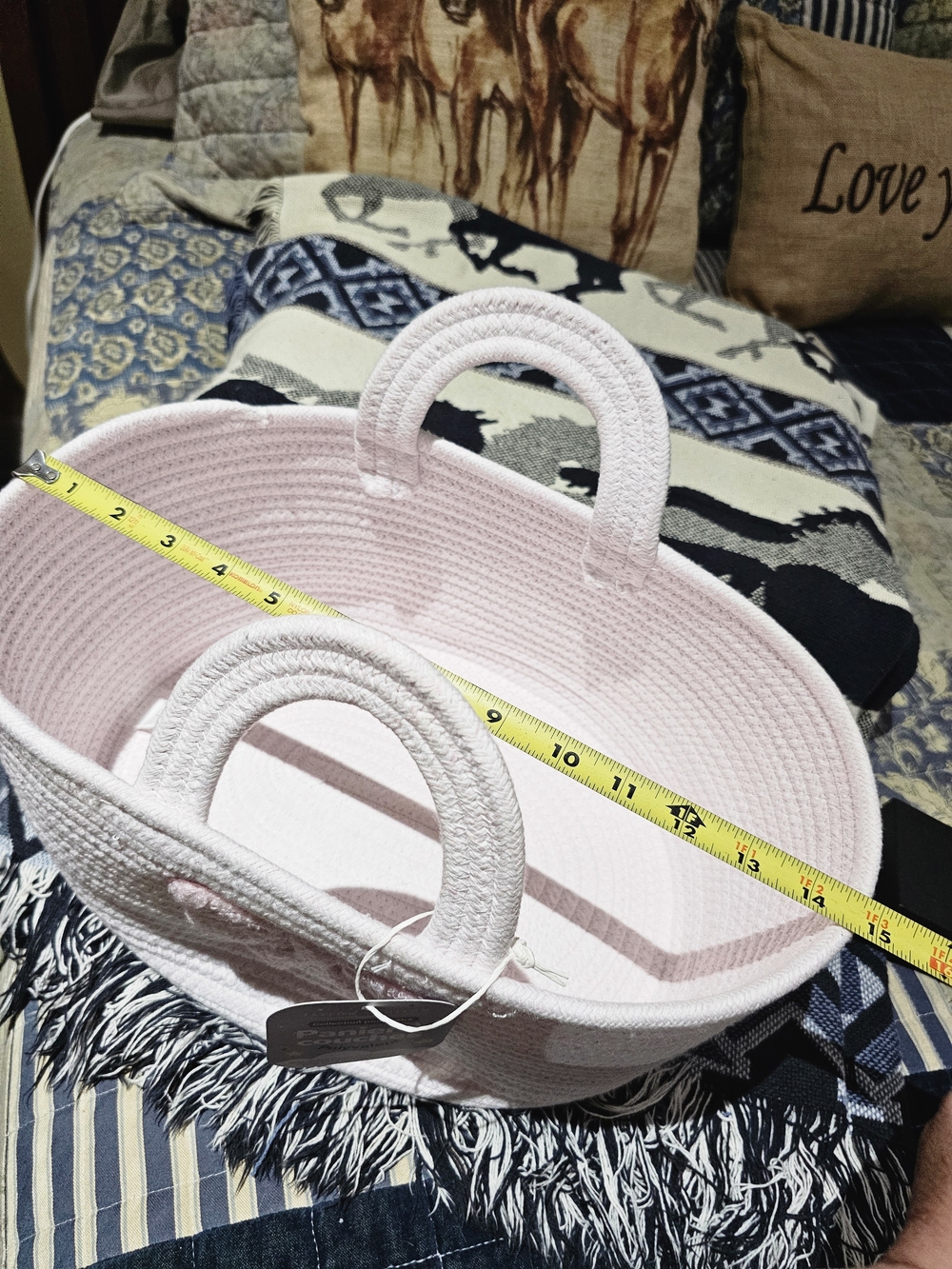 Pink Bow Rope Storage Caddy, NWT - Picture 7 of 9